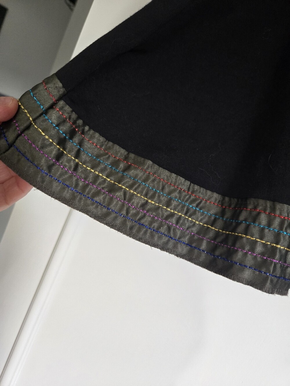 NWT Desigual Black Floral Embroidered Tube Skirt XL - Picture 5 of 7